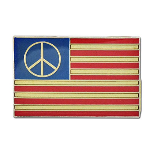 Épingle Peace American Flag EvolveFISH de 3,8 cm pour veste et sac