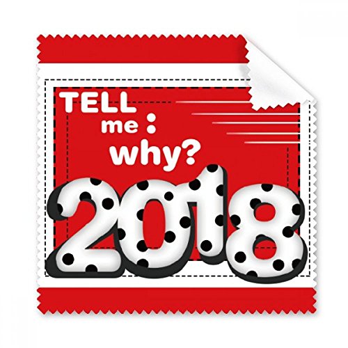 Chiffon de nettoyage tissu microfibre écrans et lunettes motif Happy New Year lot de 5 pièces