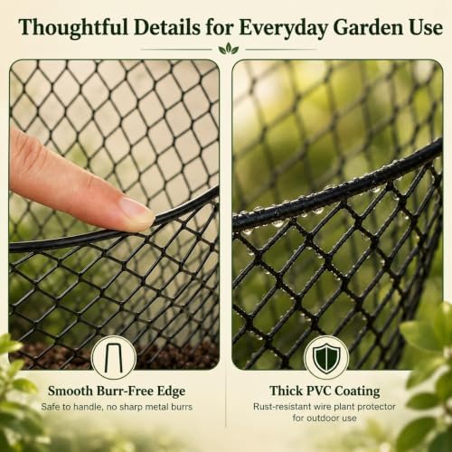 20 Pack 9.13"x9.13" Heavy Duty Chicken Wire Cloche Plant Protectors — 사진 5