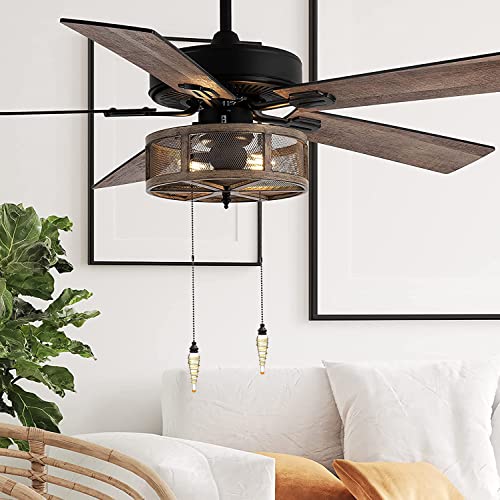 Image of Ceiling Fan Pull Chains Ornaments 12 Inches Yellow Glass Pendant with Bead Pull Chain Connectors Decorative Extension for Ceiling Light Lamp Fan Chain 2 Pcs(Copper)