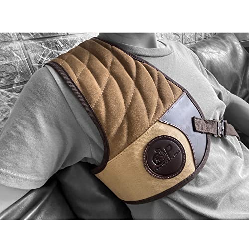 Wayne's Dog Adjustable Rifle Shotgun Field Shield Shoulder Protector Recoil Pad, Leather Shirt Vest For Shooting (Brown) #TOP7