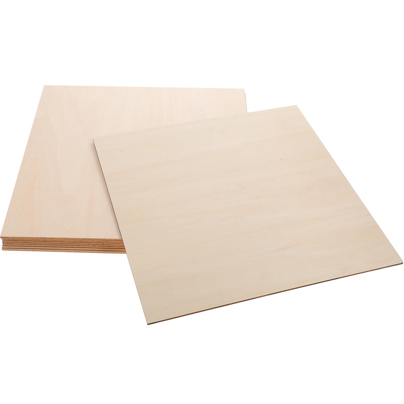 VILLCASE Unbehandelte Holzplatten Leicht zu Schnitzen 10 Stück zum Basteln 12x12 Zoll Einfache Holzscheiben für Modellbau und Selbstgemacht Dekoration