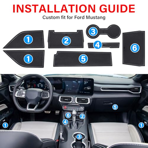 Image of Custom Cup Holder Inserts for 2026 2025 2024 Ford Mustang Accessories