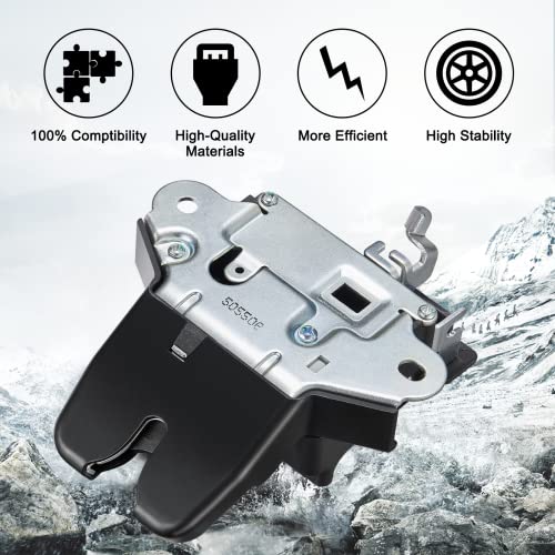 Image of SYERAL Tailgate Latch Assembly Trunk Lid Actuator Compatible for Kia Rio Sedan 2012-2017 Replace Liftgate Latch Lock 812301W000, 812301W010
