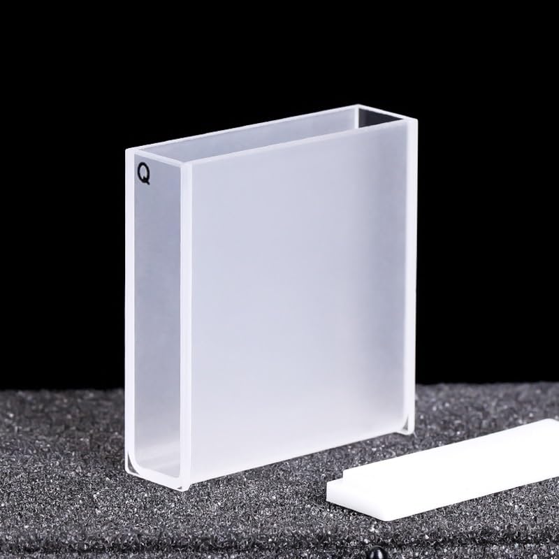 Cuvette en quartz sans colle résistant aux acides cellule 40 mm couvercle
