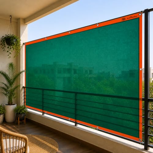 Image of Green Shade Ne.t 90% UV Block | Multipurpose Garden & Balcony Ne.t | Portable Greenhouse Protection Ne.t | Weather Resistant | Green (Pack of 1) (10x5 Feet)