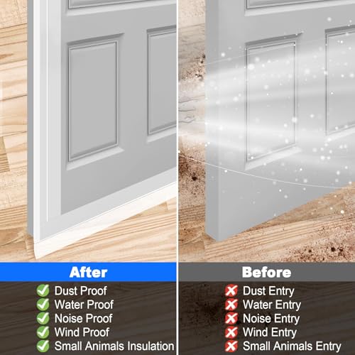 Burlete de silicona para puerta corredera con cinta autoadhesiva invisible de 2.5 cm 5