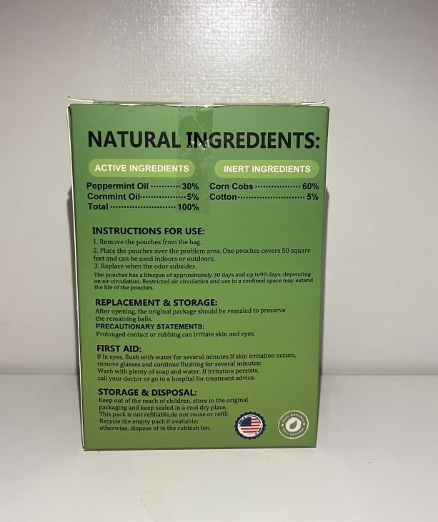 Natural Rodent Mice Repellent, Rat Repellent Balls, Mouse Repellent Peppermint Oil for House, Rat Deterrent, Keep Mice Out, Mouse Control, Mouse Away for Home, Kitchen - Image 2