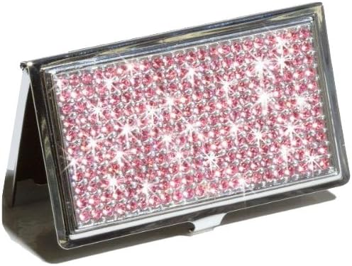 Business Card Case w/ Crystalized - Swarovski Elements Pink