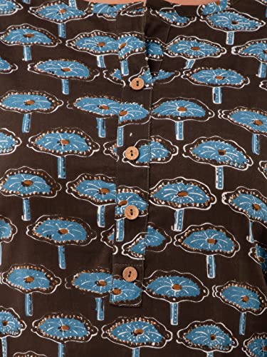 Image of feranoid Women Cotton Printed Straight Short Kurti