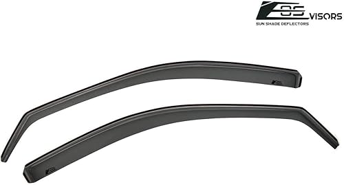 Miniatura 6 de Para Jeep Grand Cherokee 2011-2021 | Viseras EOS estilo canal de ventilación lateral tintado humo deflectores de protección de lluvia para ventana