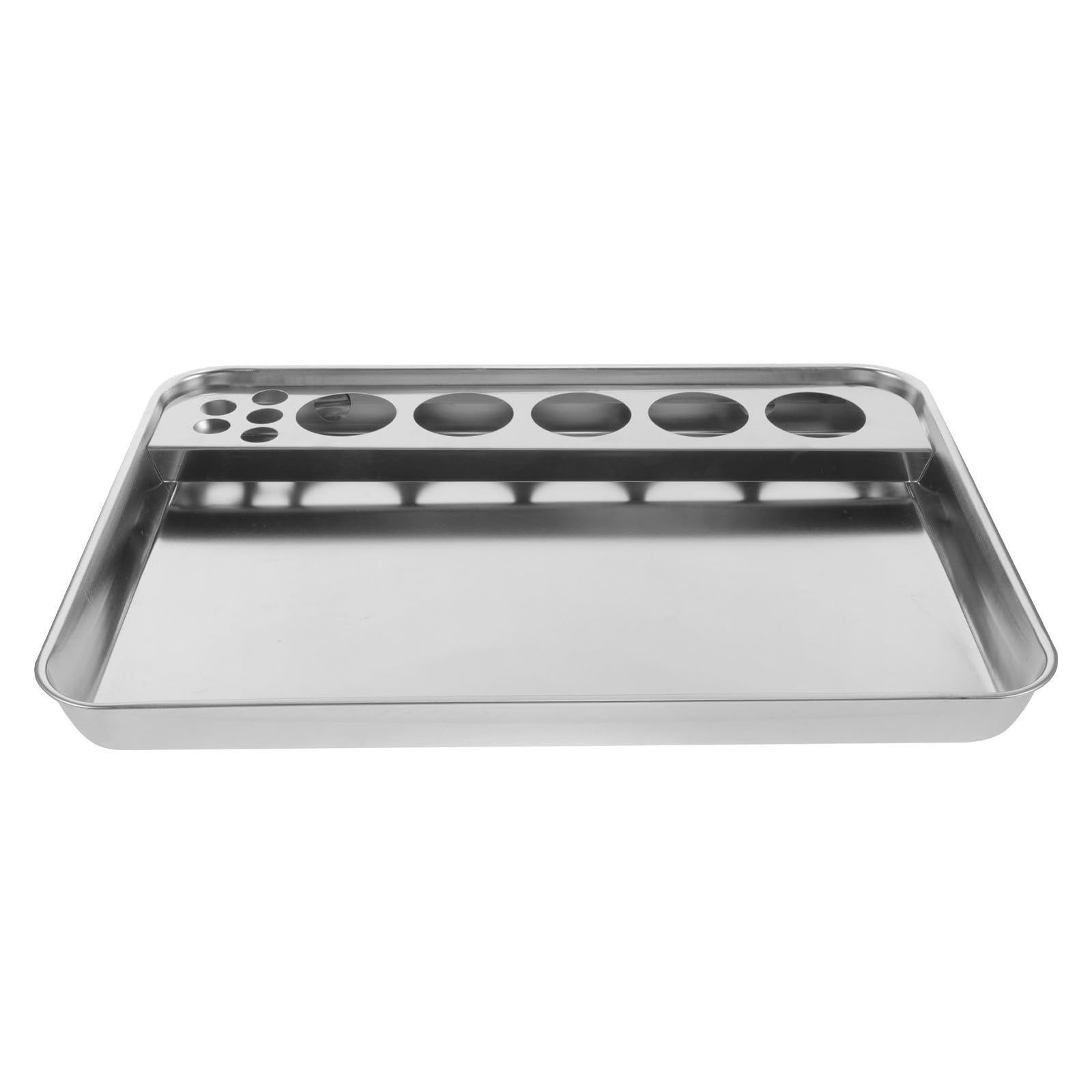 Distributeur Rectangulaire Argenté pour Plateau Inoxydable Acier en Injection et Organisation Matériel Médical des Instruments Lors des Procédures Médicales