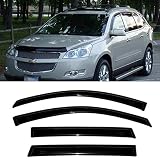 Puermto Waterproof Sunproof Side Window Wind Deflector, 4pcs Protective Replacements Rain Guards Set