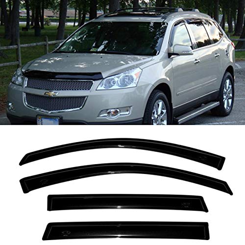 Puermto Waterproof Sunproof Side Window Wind Deflector, 4Pcs Protective Replacements Rain Guards Set, Window Visor Fit For 2009-2017 Chevrolet Traverse 94161 #TOP1