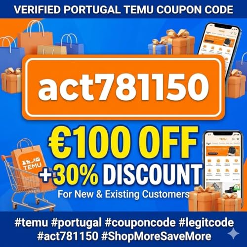 NEW &para;&deg;Portugal ⪩ Temu Coupon Code [act781150] &euro;100 Off For New & Existing Users cover art
