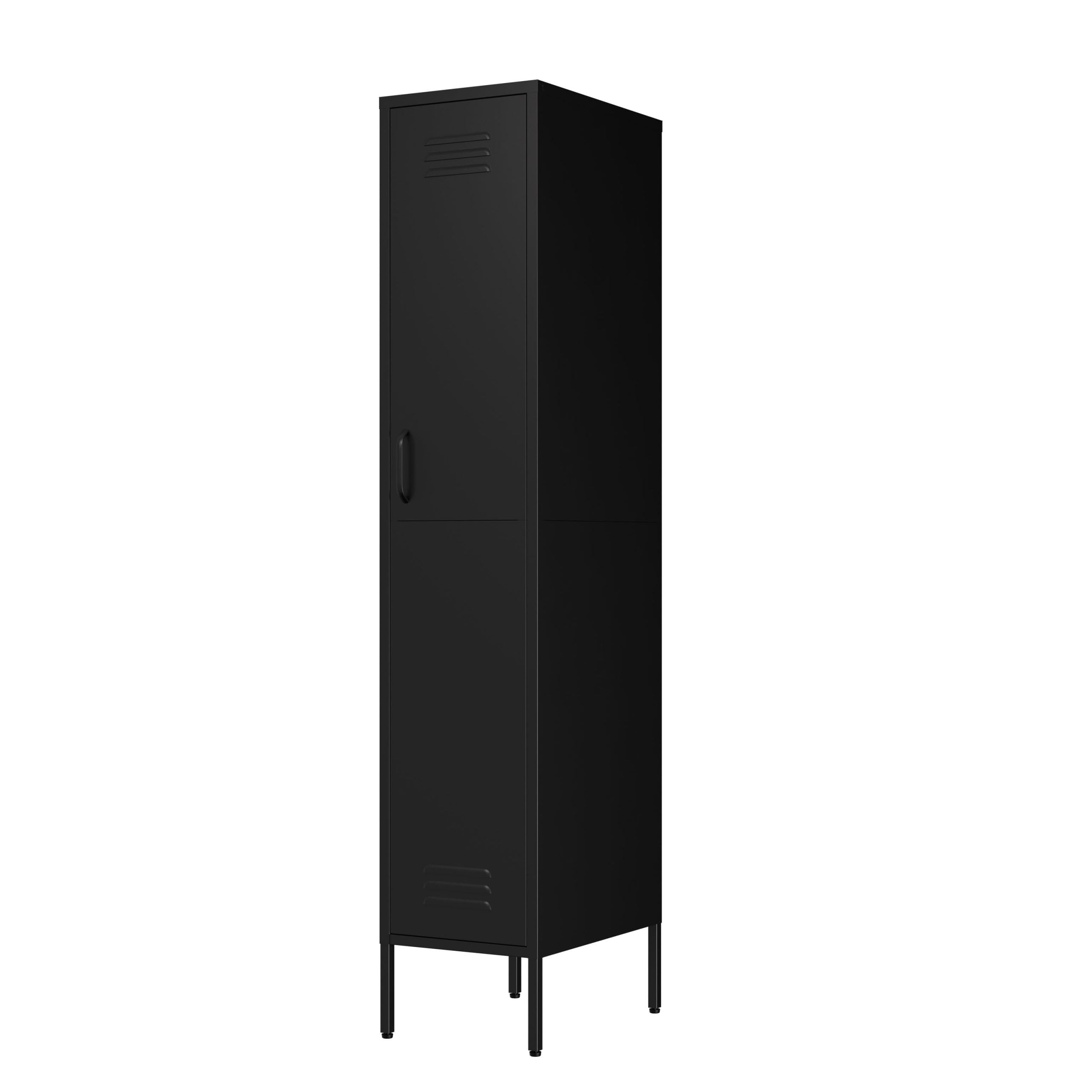 Armoire Métallique Vestiaire – Meuble de Rangement Industriel en Acier – Armoire Haute pour Bureau Maison Atelier – 35x50x180 cm / 90x50x180 cm (Noir, 35x50x180cm)