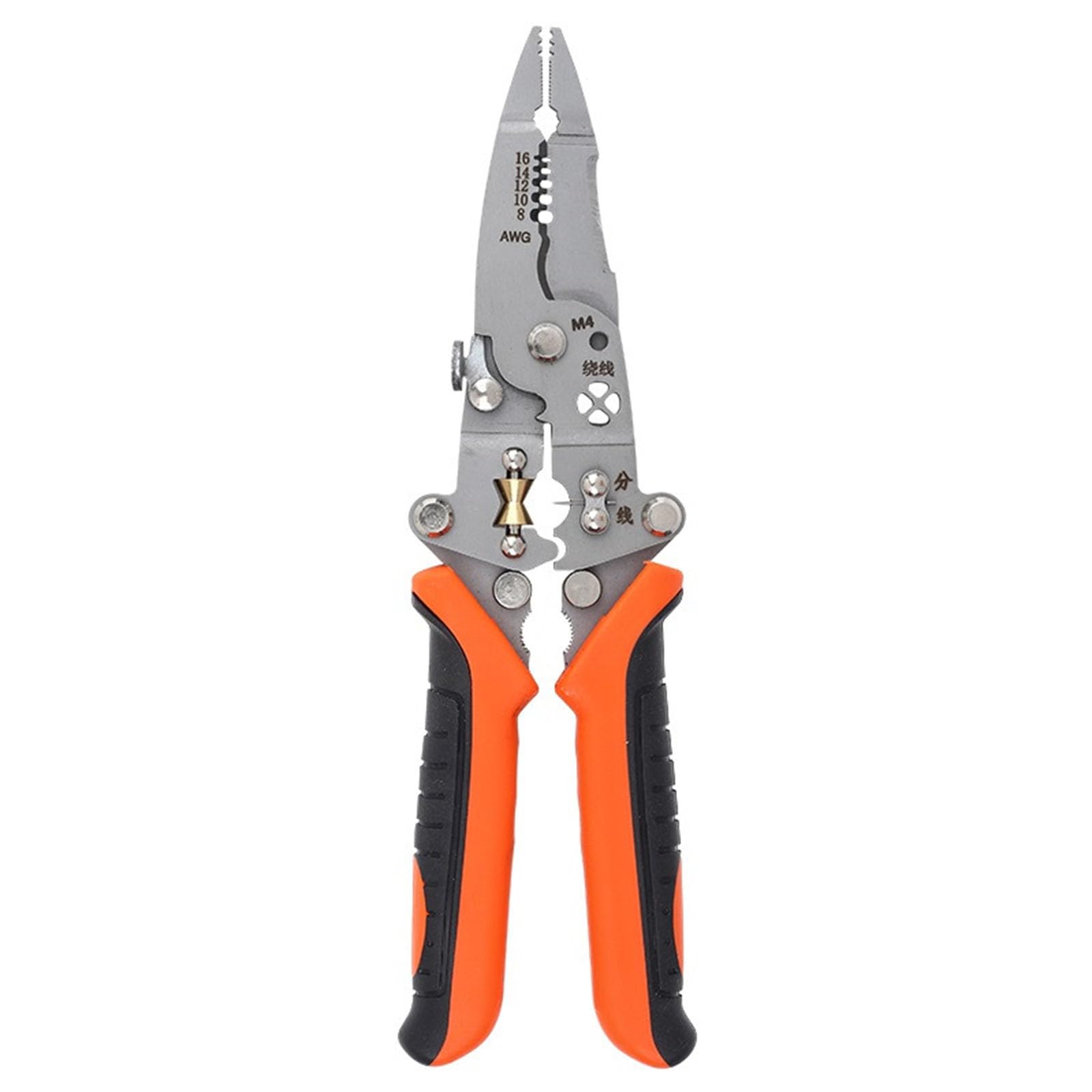 Msioytog 12 In 1 Foldable Wire Strippers Decrustation Pliers Crimper Cable Strippers Cutter Multifunctional Wire Pliers Multifunctional
