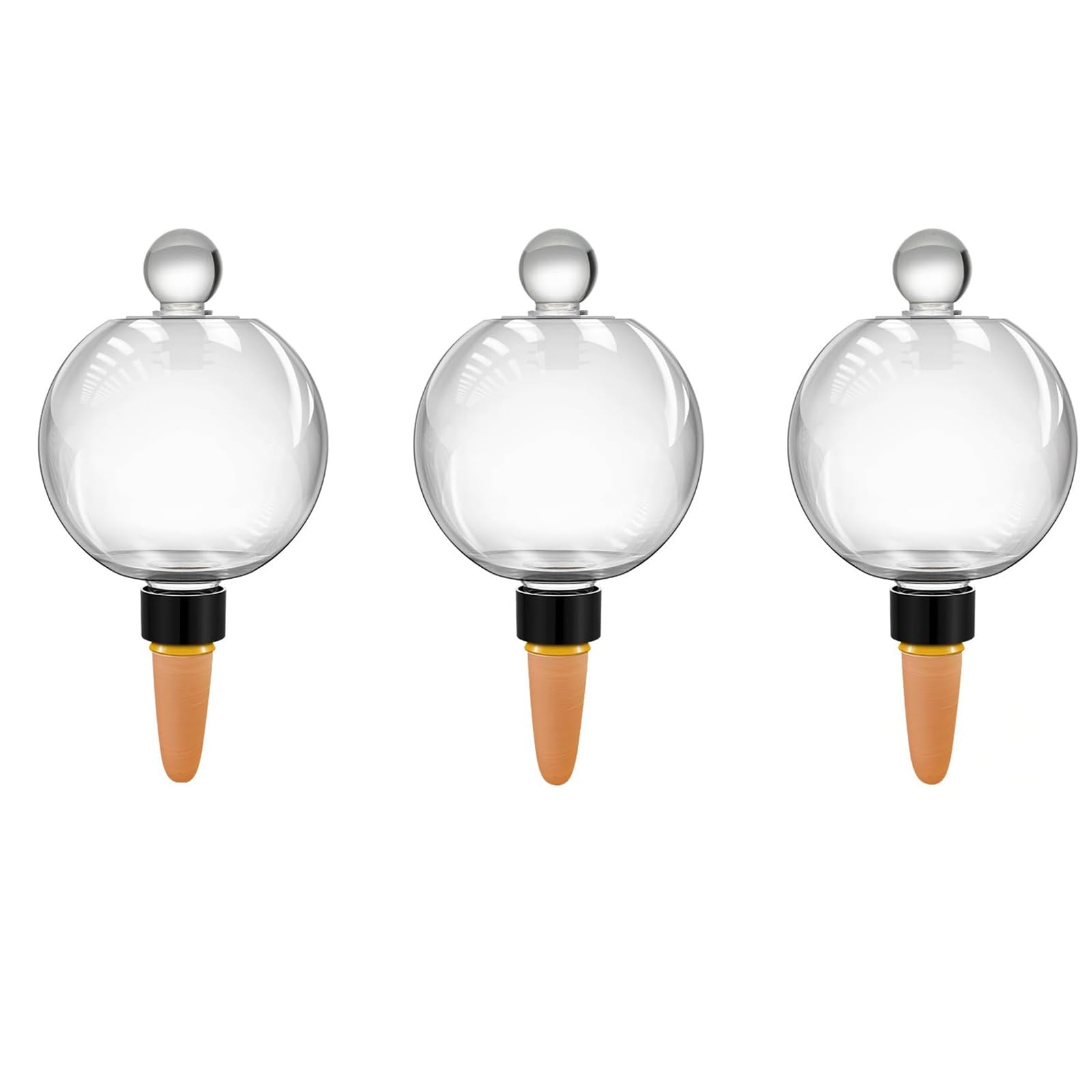 Globi per irrigazione Automatica Adatti per Piante da Interno Lampadine per irrigazione Automatica per Piante capacità da 19 Oz con Tappo in Vetro Globi Trasparenti