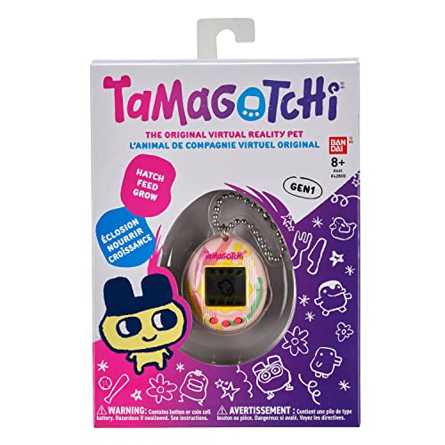 Image of TAMAGOTCHI Original Art Style Digital Pet - Electronic Game - Pink - Pet Care Theme - Tamagotchi Proprietary Hardware