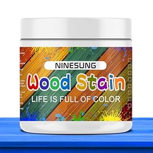 Blue Wood Stain | Colored Wood Stain for Indoor and Outdoor Furniture | Fast Drying Water Based Stain for Wood | 16 Ounces Wood Dye (Blue, 16 Ounce)