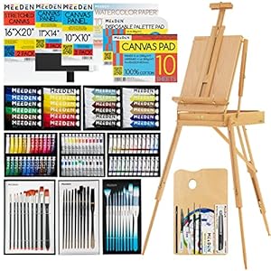 MEEDEN 149PCS Art Supplies with French Easel, All-in-one Painting Set for Artists Beginners