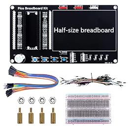 GeeekPi Basic Starter Kit for Raspberry Pi Pico/Pico W, BreadBoard Kit with Half-Size Breadboard and Jumper Wire Pack for Raspberry Pi Pico/Pico W (Raspberry Pi Pico/Pico W Not Included)