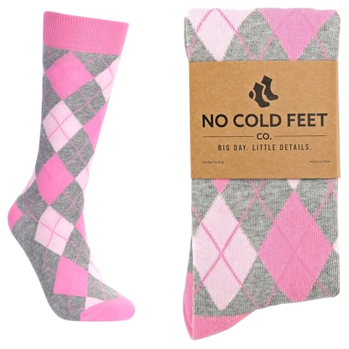 Fun Colorful Pink Novelty Socks for Men for Dress Casual Formal Groomsmen Wedding, One Pair