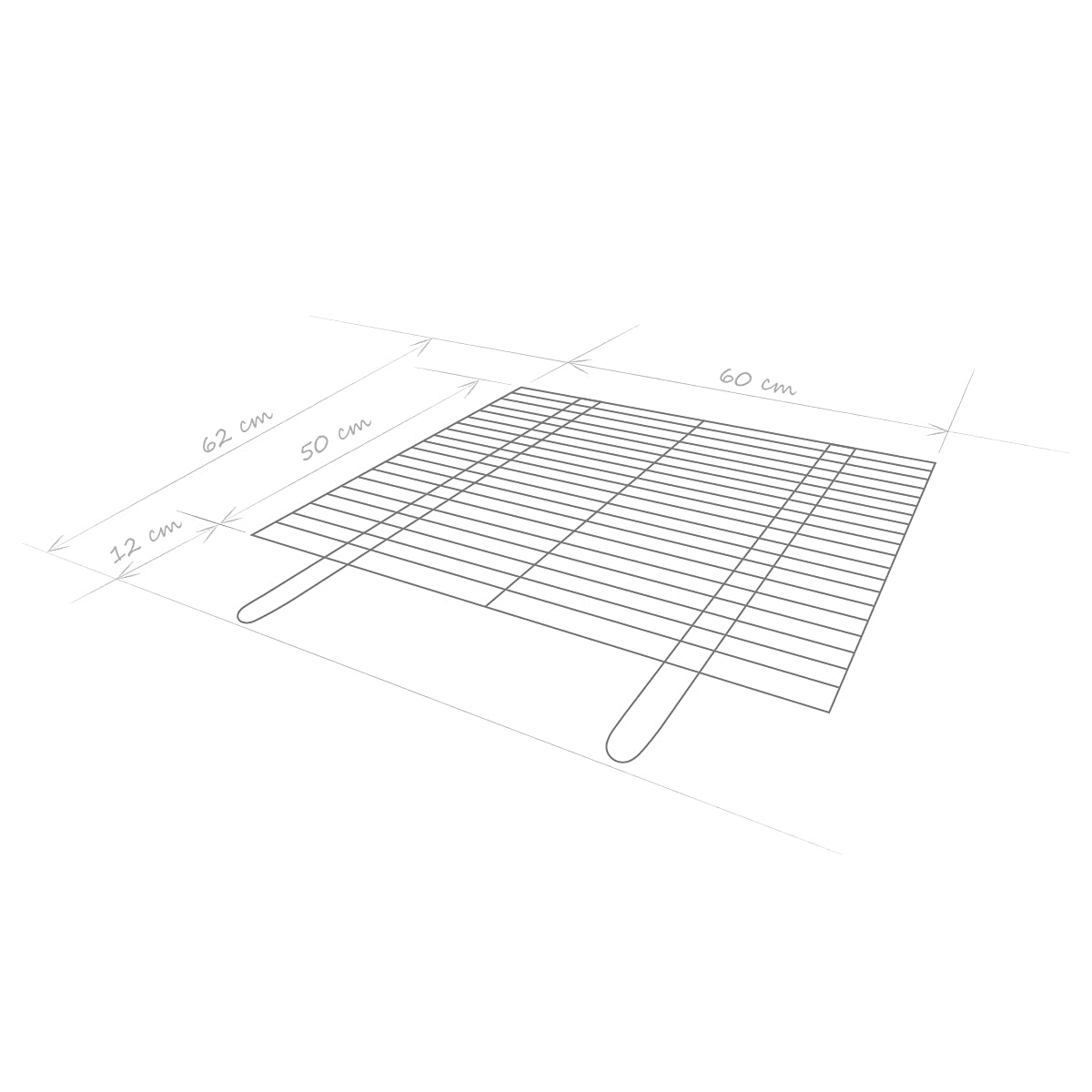 BitWa Wytrzymały ruszt do grillowania ze stali nierdzewnej 60 x 50 cm – nierdzewna kratka do grillowania dla koneserów i kucharzy amatorów do smacznego grillowania na grillu lub kominku grillowym