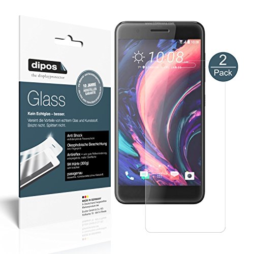 dipos I 2X Protector de Pantalla Mate Compatible con HTC One X10 Vidrio Flexible Cristal Proteccion 9H
