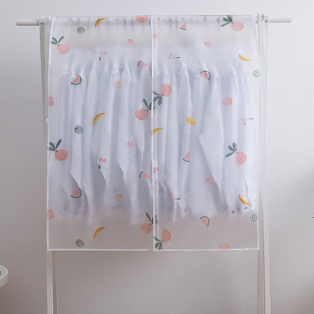 Ropa Cubierta antipolvo Cubiertas de traje para el hogar Hogar Tipo colgante Abrigo Traje Proteger Bolsas de almacenamiento de dibujos animados Percha translúcida (Color : D, Size : 90x110cm) (Paque