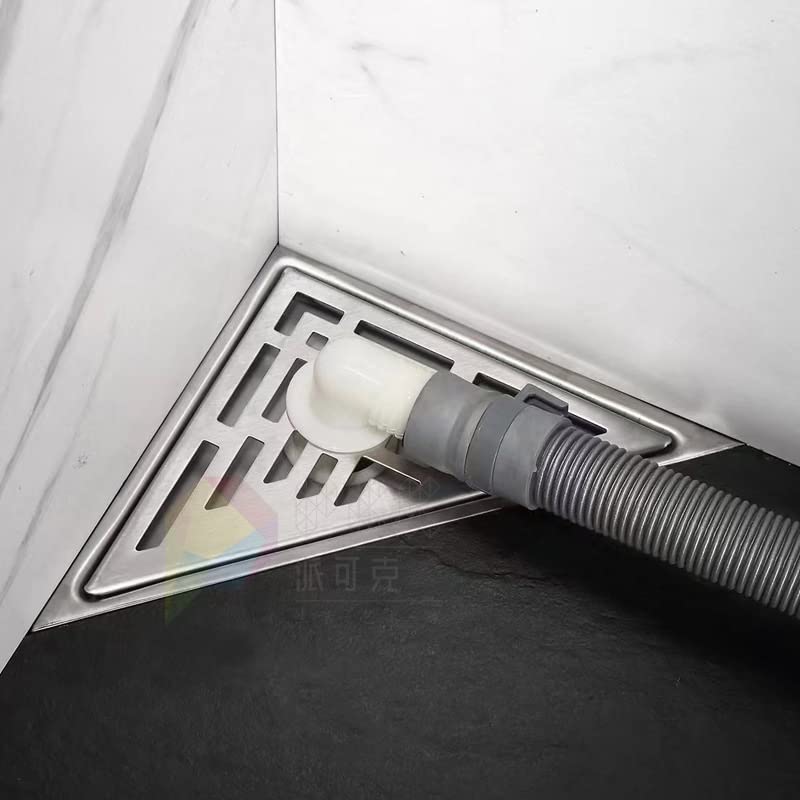 Siphon de sol triangulaire acier inoxydable 304 douche salle de bain déodorant