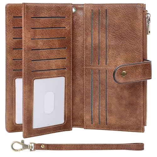Image of GOIACII Women's Wristlet Wallet Brown