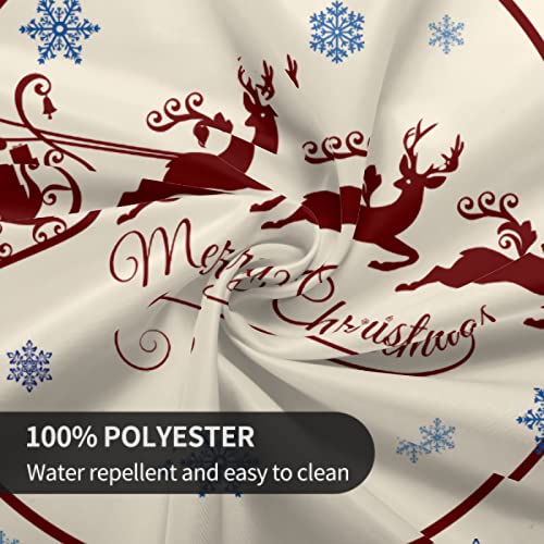 Kawani Christmas Round Tablecloth 60 Inch Christmas Tree Santa Claus Table Cloth Snowman Polyester Table Cover Holiday Decorative For Christmas Winter Holiday Kitchen Party Indoor And Outdoor #TOP7