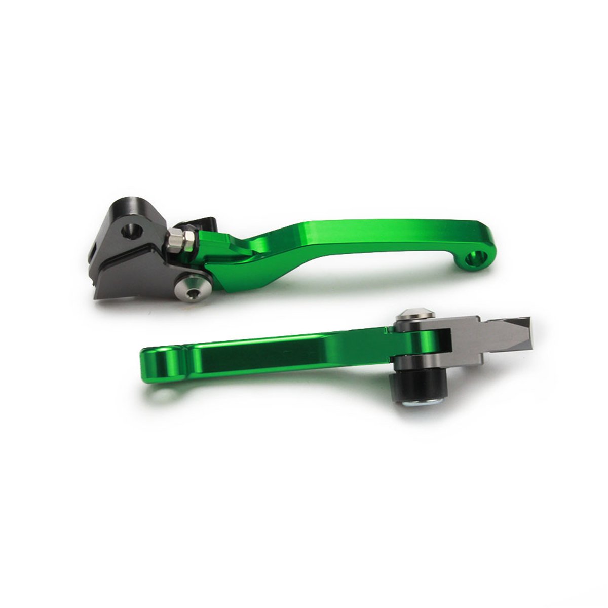 Aluminium CNC-Schwenk Bremse Kupplungshebel für Kawasaki KX250F KX450F 2013-2016 - Grün