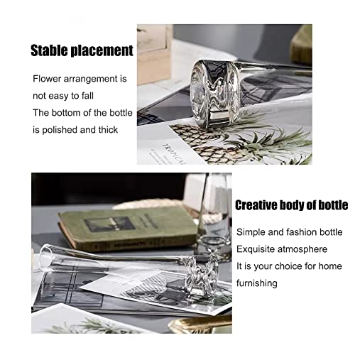 Vase en verre transparent et soufflé pour décoration de mariage et maison - 8