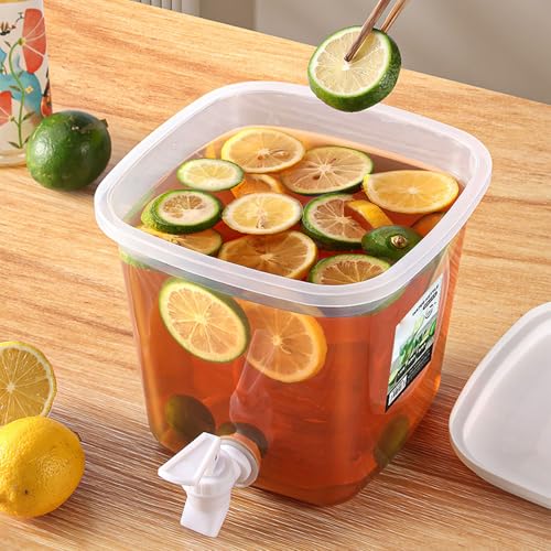 TFAOYS Contemporary Leakproof Beverage Dispenser with Tap - Large Capacity Iced Tea Pitcher for Refrigerator & Liquid Serving - Image 9