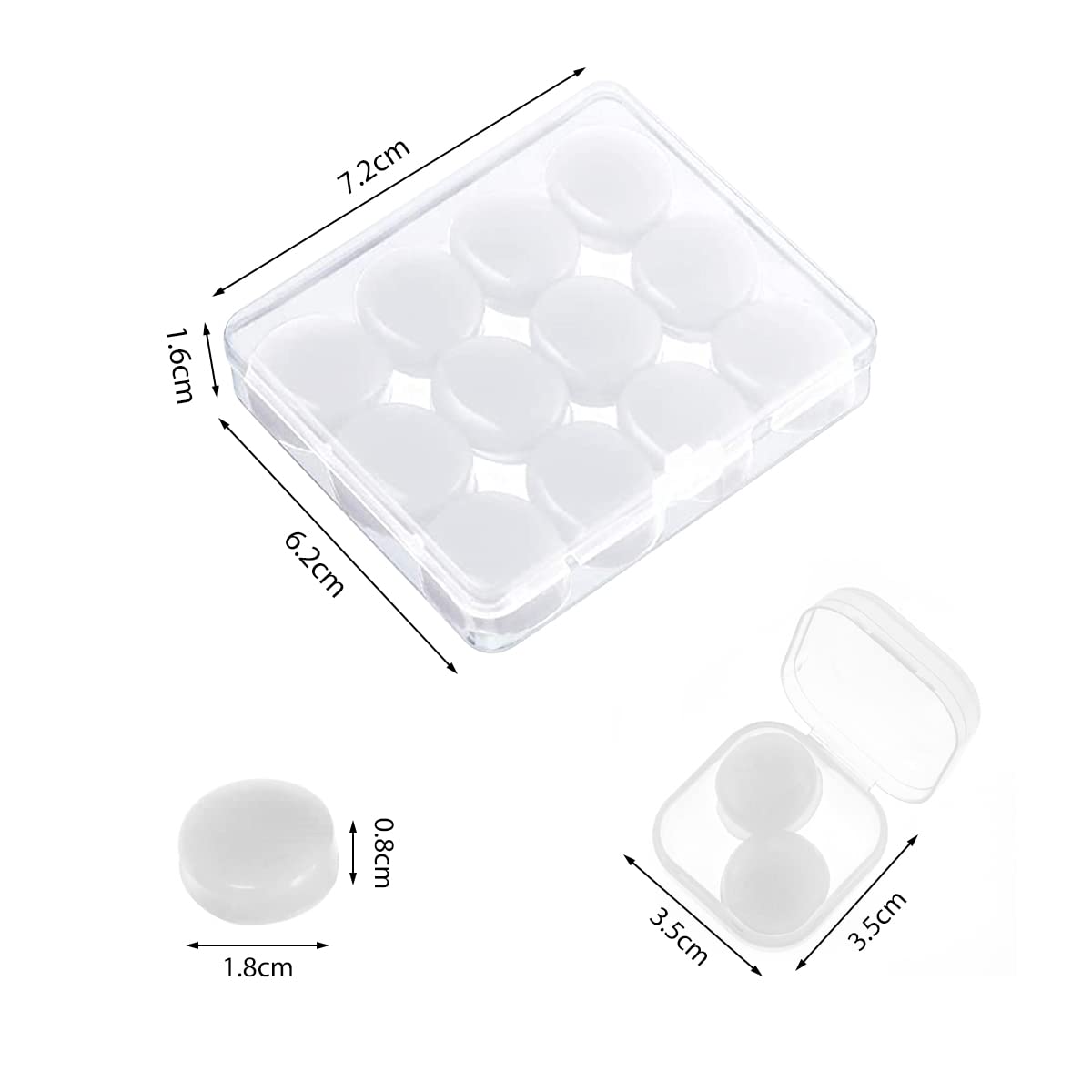 ComprAZ | (8 paia) | Tappi Orecchie Dormire | 16 Tappi Per Orecchie antirumore | Tappi Orecchie Piscina | Cuffie Antirumore Bambini | Tappi Orecchie Per Dormire | Tappi Orecchie Per Dormire - Sonnocare