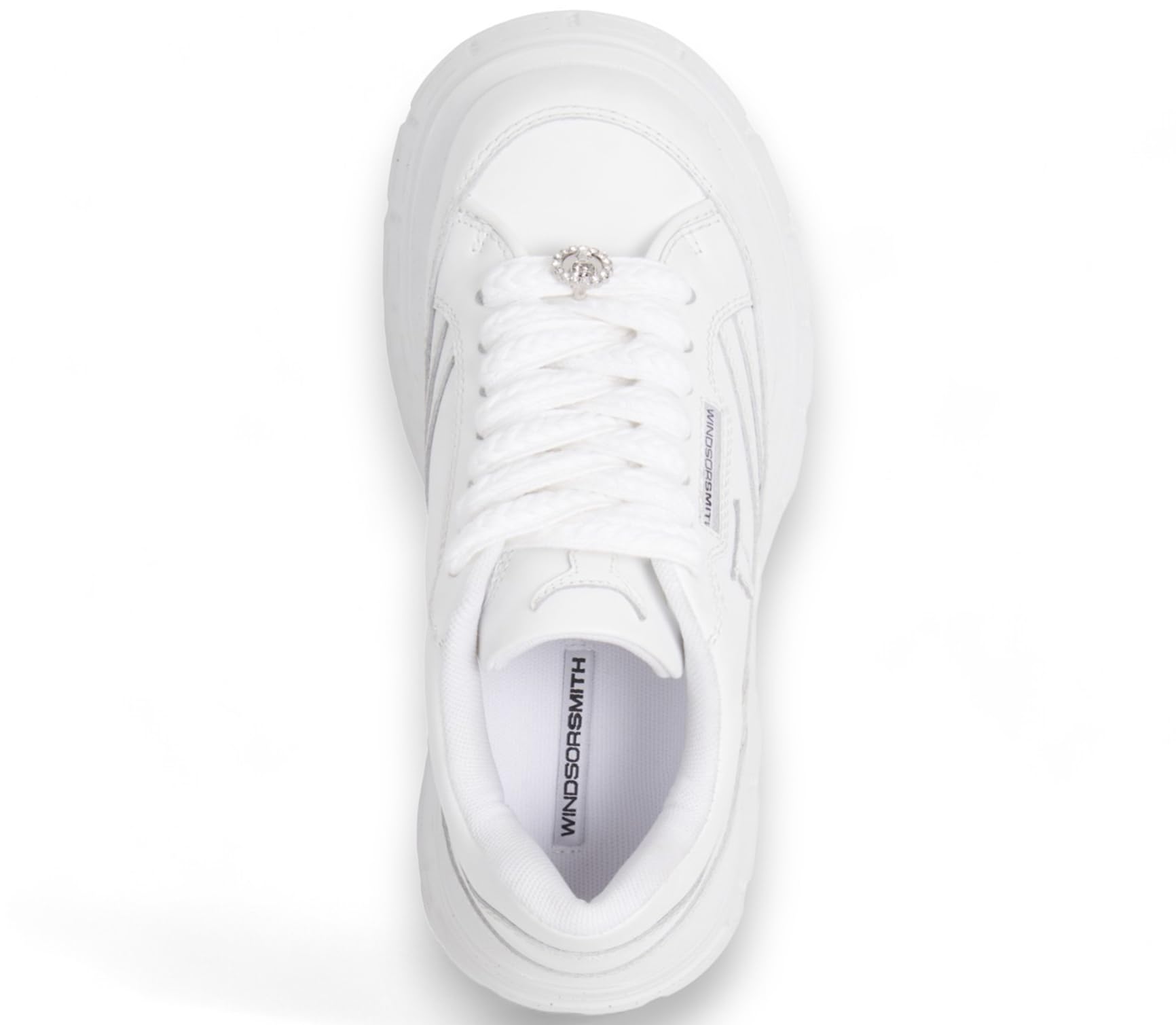 `Zapatillas Deportivas con Plataforma de Cuero Grueso Blanco para Mujer Windsorsmith - Swerve