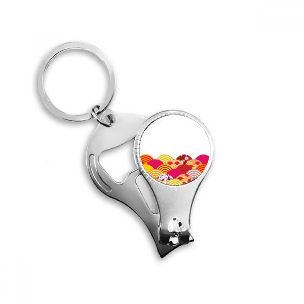 Porte-clés motif géométrie Sakura, le cadeau utile et élégant