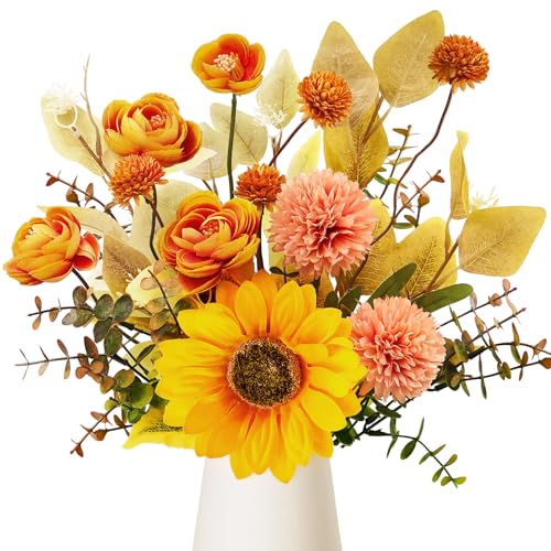 ROLLWAY Künstliche Blumen Herbst Kunstblumen wie Echt, Kunst...