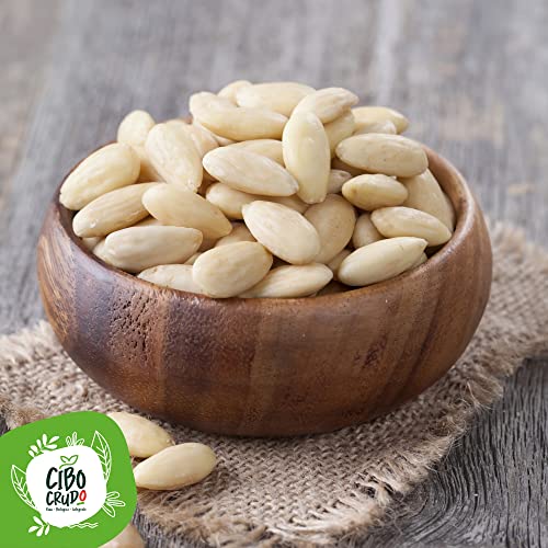 Mandeln Blanchiert Bio - 500g. Blanchierte Mandeln Ganz Geschält Naturbelassen ohne Haut. Quelle für Kalzium und Vitamin E. Trockenfrüchte aus Sizilien.