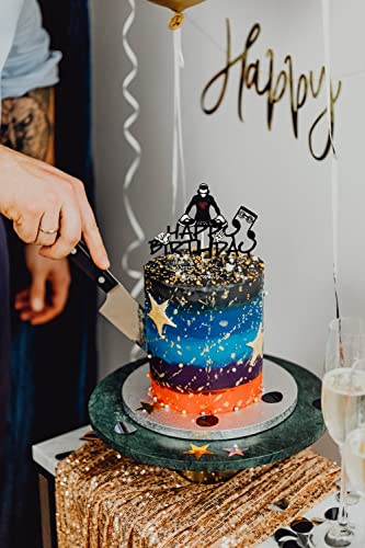 Hakpuotr Dj Happy Birthday Cake Topper, Hip Hop Cake Topper, Disco Theme Party Supplies, Rock Dj Themed Birthday Party Supplies #TOP5