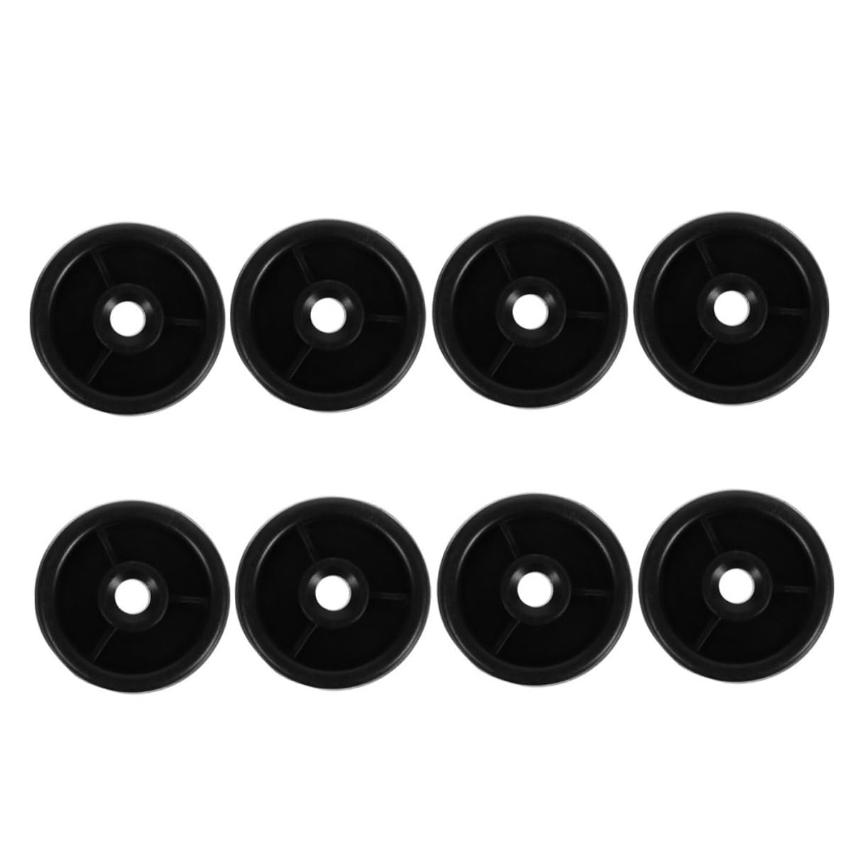 PRETYZOOM 8pcs Roller Wheels for Fitness Equipment Plastic Casters with Inner Diameter for Exercise Bikes Treadmills Smooth Maneuverability Heavy Duty Design
