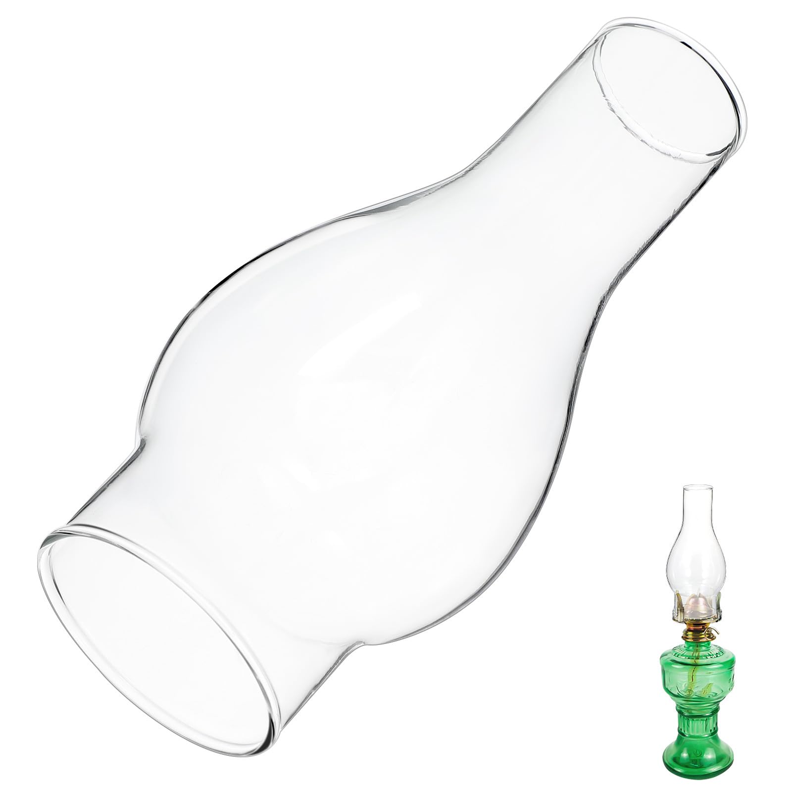 COHEALI Transparent Glass Oil Lamp Chimney Shade