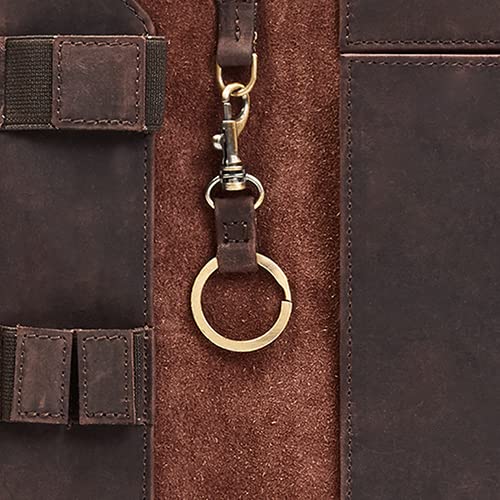 Leather Portfolio For Men A5 Leather Padfolio - Leather Binder Notebook Cover Holder Small Leather Business Portfolio Organizer Portfolio Folder Zipper Binder Business Card Holder, Pen Holder #TOP7