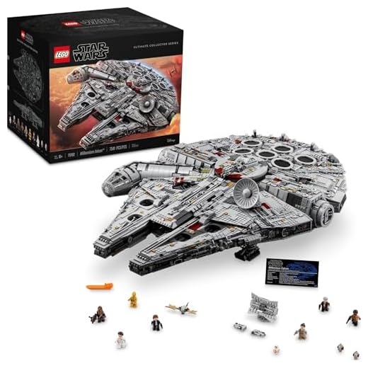 LEGO Star Wars Ultimate Millennium Falcon 75192 Expert Building Kit and Starship Model, Best Gift and Movie Collectible for Adults (7541 Pieces)