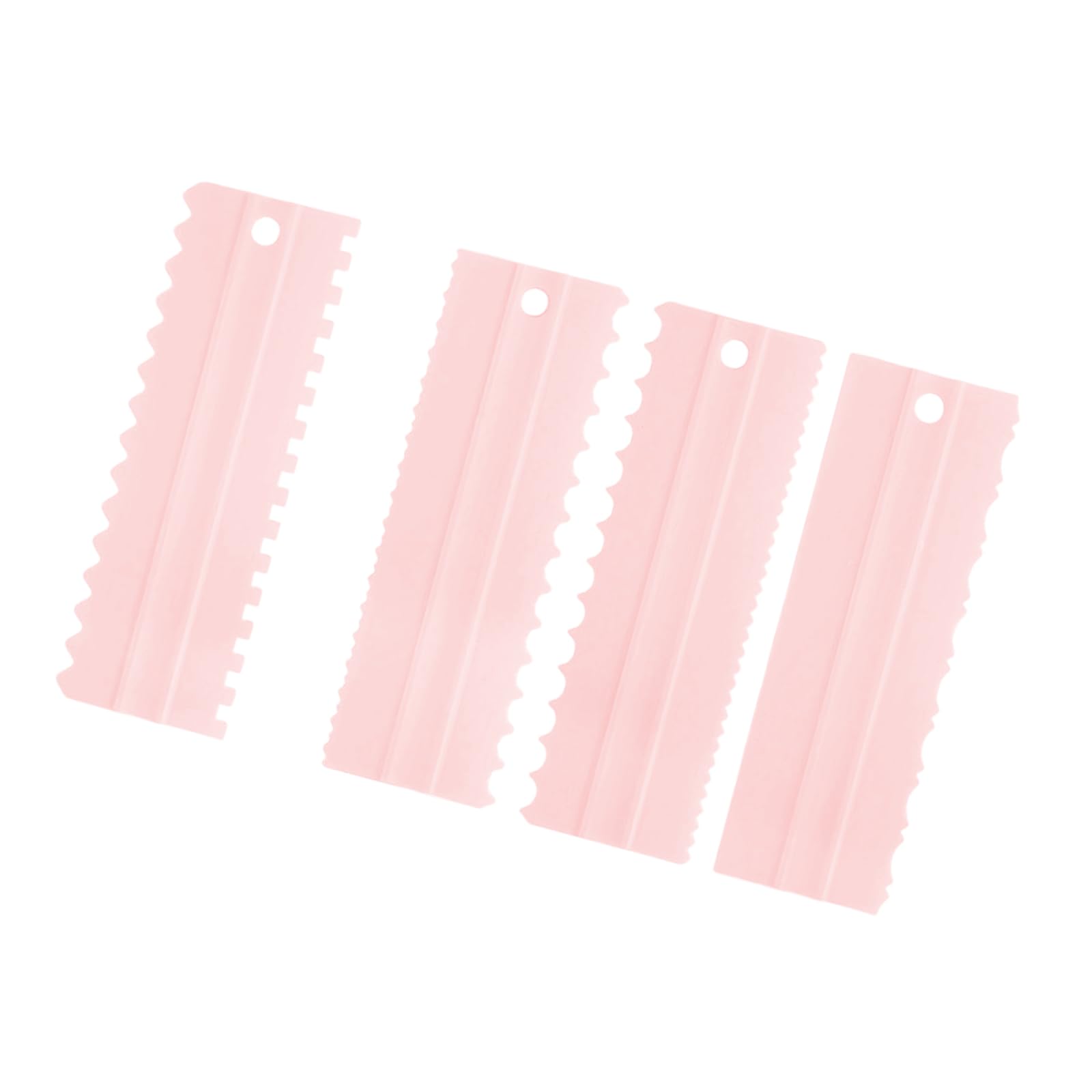 HDOYTXXM Of 4 Professional Cake Scrapers with Double Sided Comb for Efficient Cream Smoothing and Baking Use Tiered Cake Deck