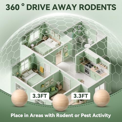 Rodent Repellent 36 Balls, Peppermint Oil Mouse Repellent Indoor & Outdoor Use, Natural Moth Balls for Rodent Mice Repellent for Home, Garage, Car, RV & Garden - 4