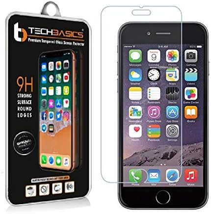 TechBasics TBTGIP6 Tempered Glass Screen Protector for Apple iPhone 6 (Clear)