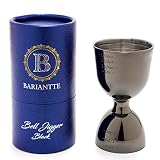 BARIANTTE Black Bell Jigger for Bartending, Premium Cocktail Jigger 2 oz 1 oz, Shot Measure Jigger,
